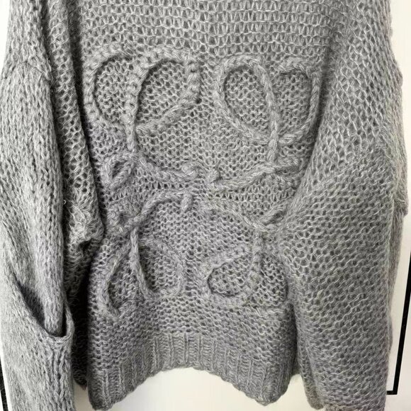 Loewe Anagram open-knit mohair-blend sweater - Picture 9 of 13